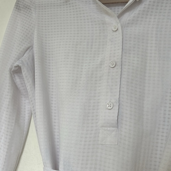 A/X ARMANI EXCHANGE slightly  semi sheer white shirt dress in size 4 - Picture 4 of 8